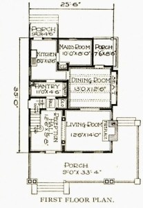 Sears Arlington House Plan from the Sear's Catalog 1919 is almost exactly like our floor plan.  I spy the "maid's room"  Photo cred: http://www.searshomes.org/