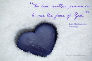ice heart in snow