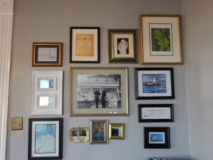 One of the walls I worked on- adding and rearranging pieces.  Still need to fix some that are crooked.